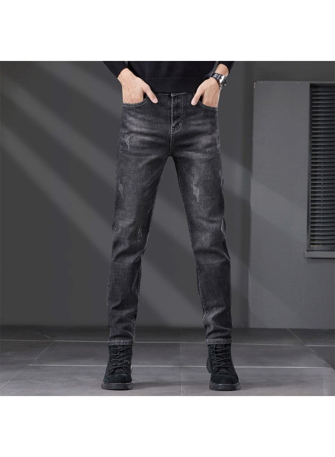 Fapai Men's Jeans Skin-friendly Men's Pants Casual Versatile Stylish Slim-fitting Men's Wear - Image 2