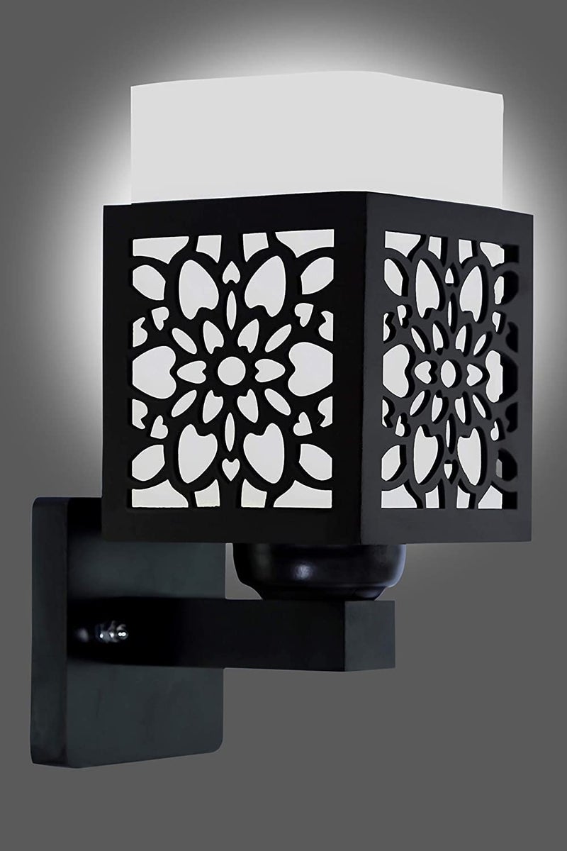 kinis Wall LightWall Lamp to Dcor HomeLiving RoomBedroomOfficeDiningCafeRestaurants Dil Cutting Design Brown Pack of 1 Without Bulb - Image 1