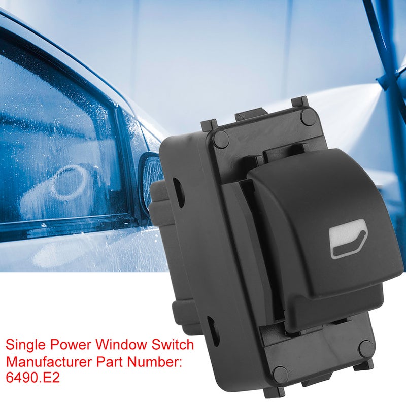 Single Power Master Window Regulator Control Switch Button for Peugeot 207 6490.E2 - Image 1