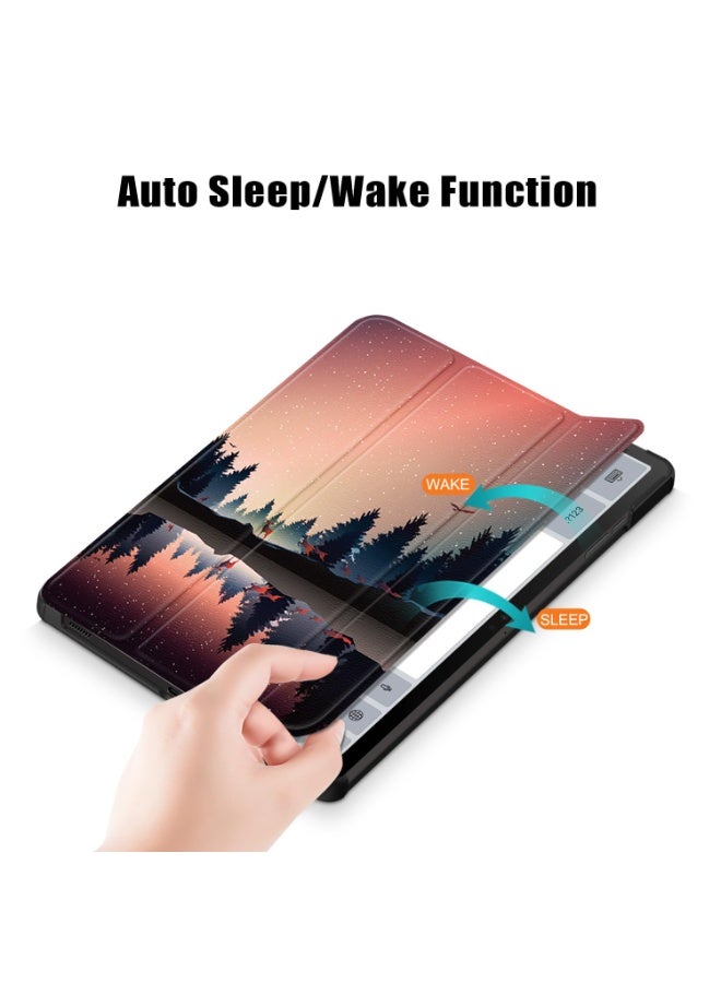 for Samsung Galaxy Tab S10 Ultra / S9 Ultra / S8 Ultraa, Auto Wake/Sleep, Comfortable Skin Touch, Hard Shell Trifold Stand Protective Cover - Image 3