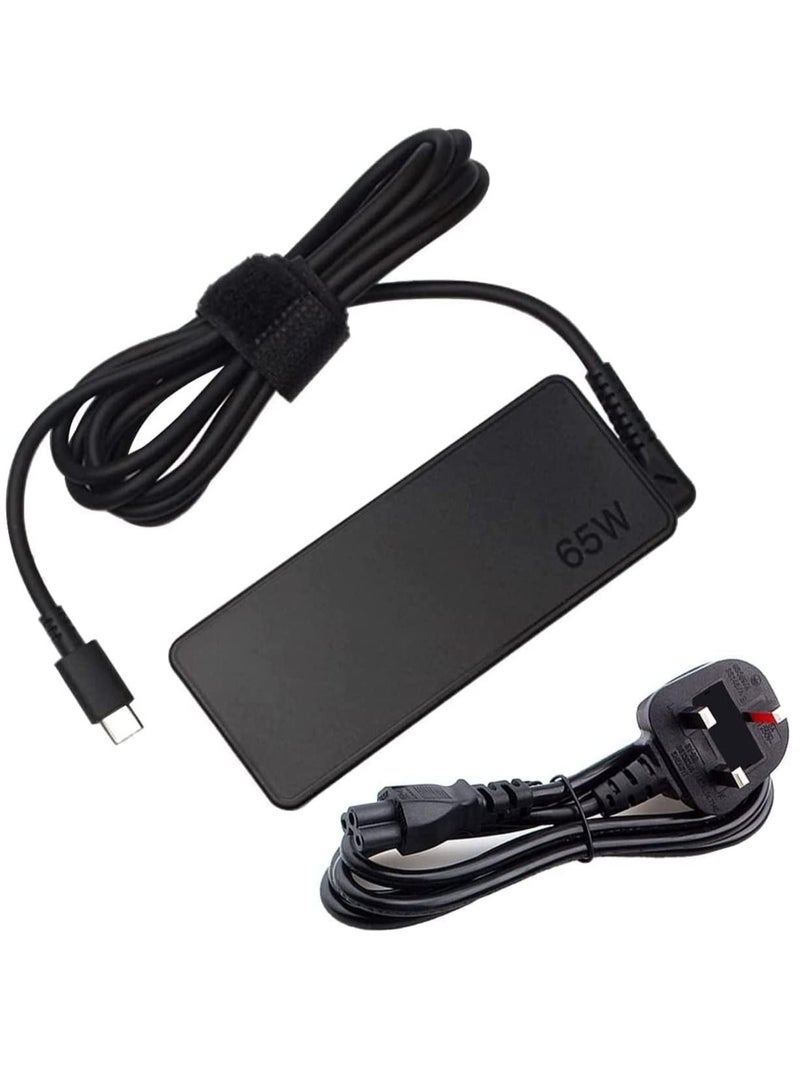 Ntech شاحن لابتوب بديل USB Type-C 65W/45W PD لجهاز DELL XPS 12 XPS 13 9360 9370 9333 Inspiron 14 (7437) Lenovo/ThinkPad X1 Carbon T470S/T480 4X20M26252 4X20M26268 ADLX65YDC2A كابل مزود بالطاقة - Image 1