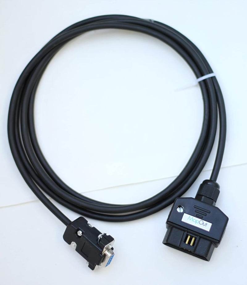 MapOut24 Mahindra OBD Scanner OBD-II Male Cable to DB9 Female Cable SMPL008 - Image 1