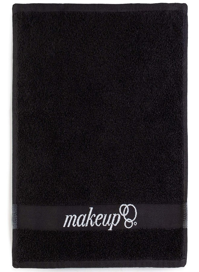 FABBPRO Black Makeup Remover Cloth Towels – Set of 6 Facial Makeup Eraser Towels 13" x 13" – Made in Turkey – Ultra Soft 100% Cotton – Chic Black Color – Beautiful Design – Gentle & Safe on Skin - Image 3