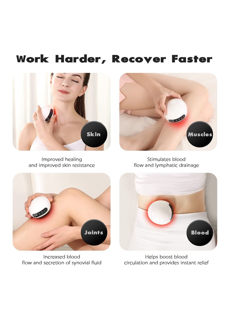 SYOSI Electric Cupping Physiotherapy Set, 3 in 1 Multi-functional Cupping Massager, for Relieving Muscle Fatigue Electrothermal Gua Sha Tool, Gift for loved Ones, Friends, Family (stare coldly)  - Image 3