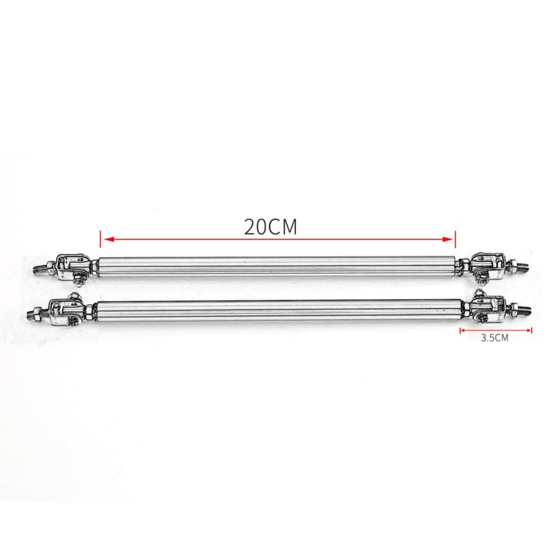 2PCS 100-200mm Adjustable Front Bumper Lip Splitter Strut Tie Bar Support Rod - Image 4
