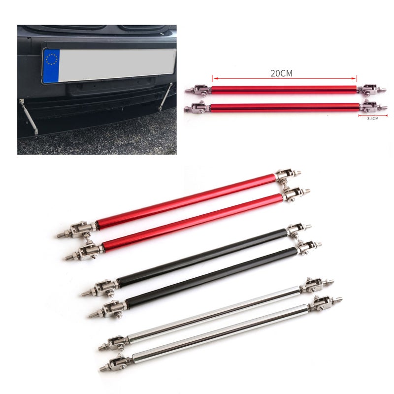 2PCS 100-200mm Adjustable Front Bumper Lip Splitter Strut Tie Bar Support Rod - Image 2