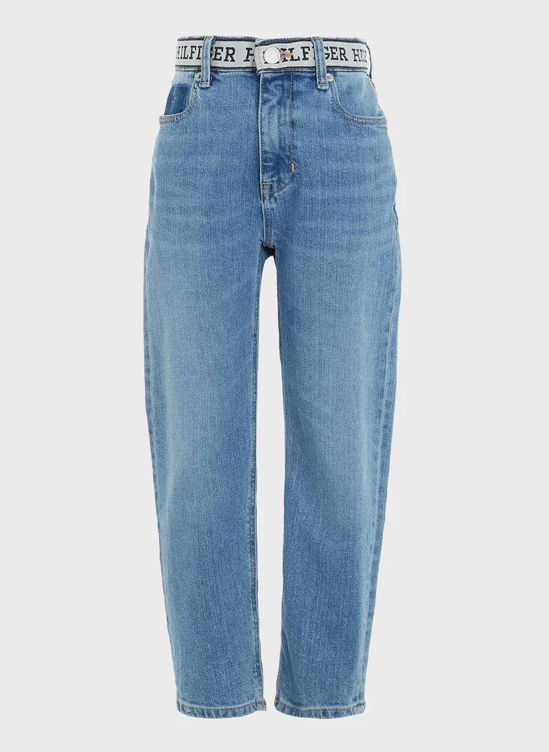 TOMMY HILFIGER Kids Mid Wash Straight Jeans
