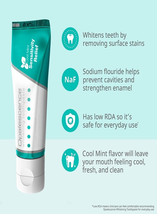 Opalescence Whitening Toothpaste Sensitive Travel Size 1 Ounce (2Pack) Fluoride Teeth Whitening Toothpaste for Sensitive Teeth, Mint Flavor 3472-2 - Image 2