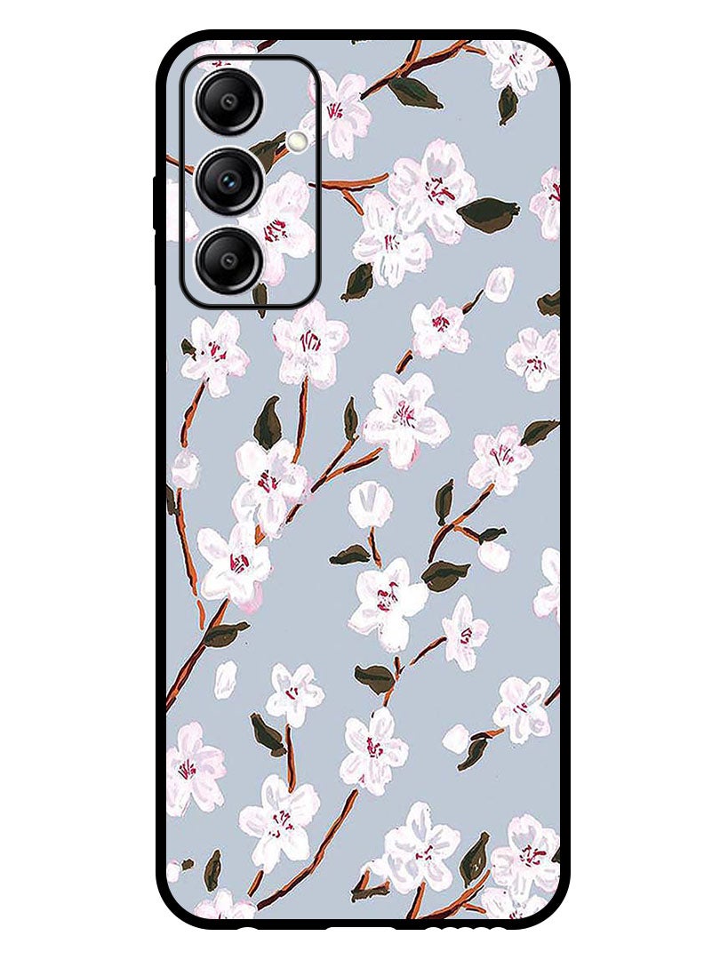 Theodor Protective Case Anti Scratch Shock Proof Bumper Cover For Samsung Galaxy A25 White Flower  - Image 1
