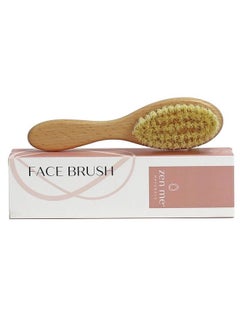 ZEN ME Dry Brush For Face For Smooth Radiant Skin Natural Face Exfoliator Tool To Unclog Pores Promote Lymph Flow & Reduce Swelling Facial Brush With Natural Boar Bristles & Polished Wooden Handle  - Image 2