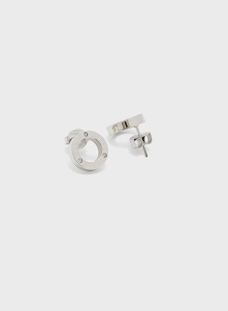 GUESS Logo Stud Earrings