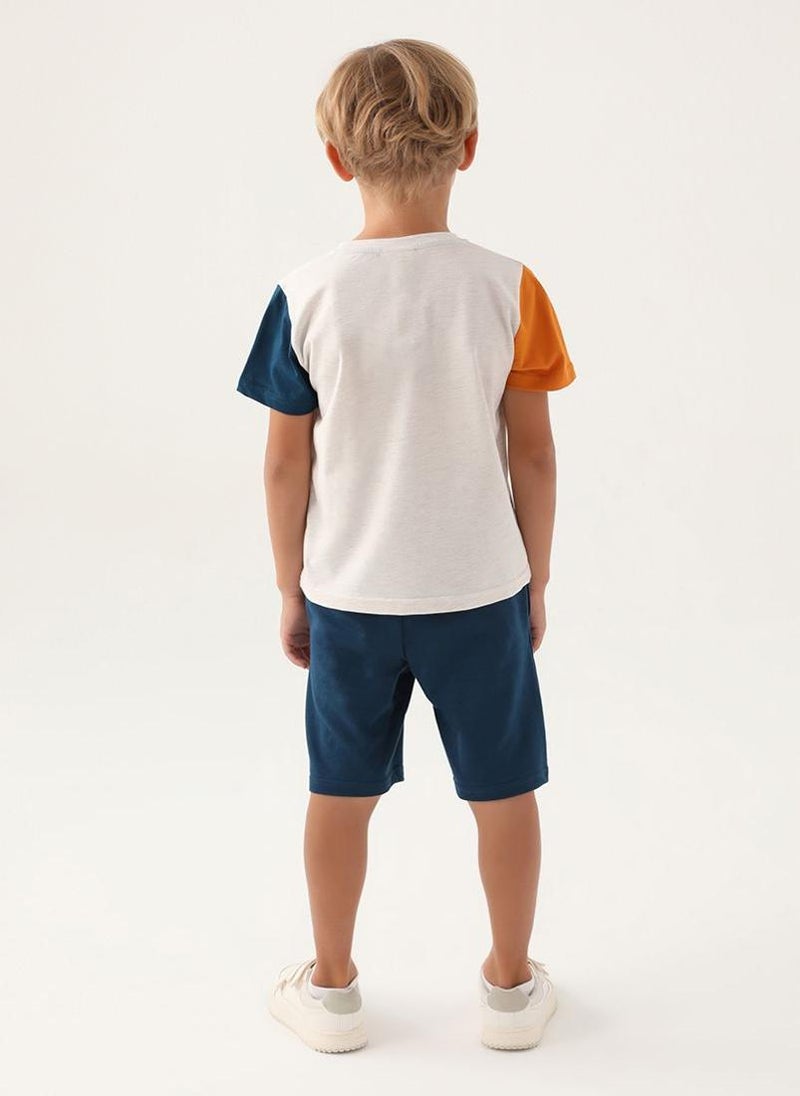 U.S. Polo Assn. U.S. Polo Assn. Boys Beige Bermuda Set - Image 5