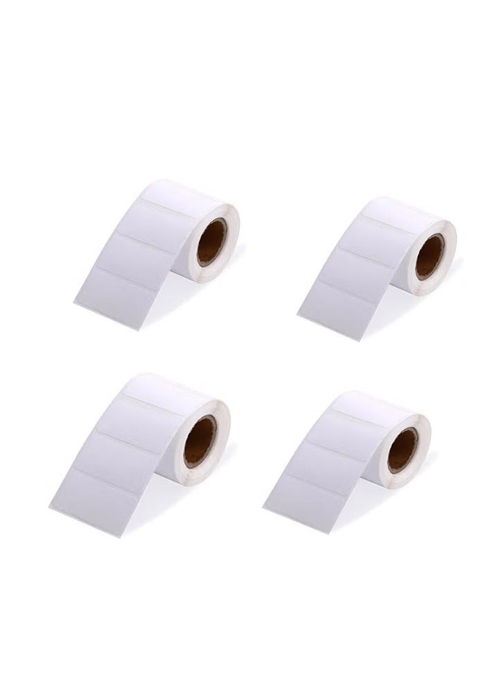 4 rolls of thermal label paper for label machine, waterproof and oil-proof, suitable for home office small business barcode printing, 120 labels/roll label tape replacement (70×50 mm white 4 rolls) - Image 1