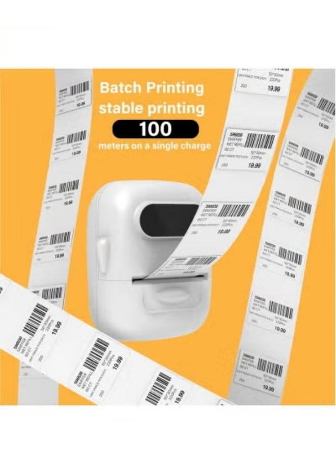 4 rolls of thermal label paper for label machine, waterproof and oil-proof, suitable for home office small business barcode printing, 120 labels/roll label tape replacement (70×50 mm white 4 rolls) - Image 5