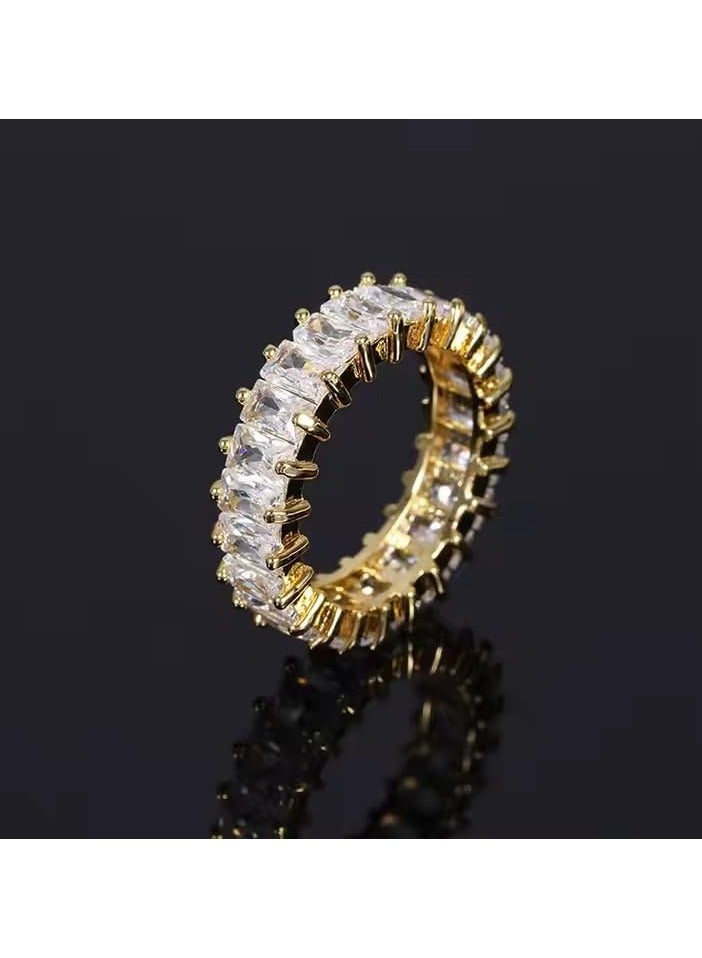 Fayrouz Jewellery Women's Stainless Steel Cubic Zirconia Wedding Ring  - Image 2