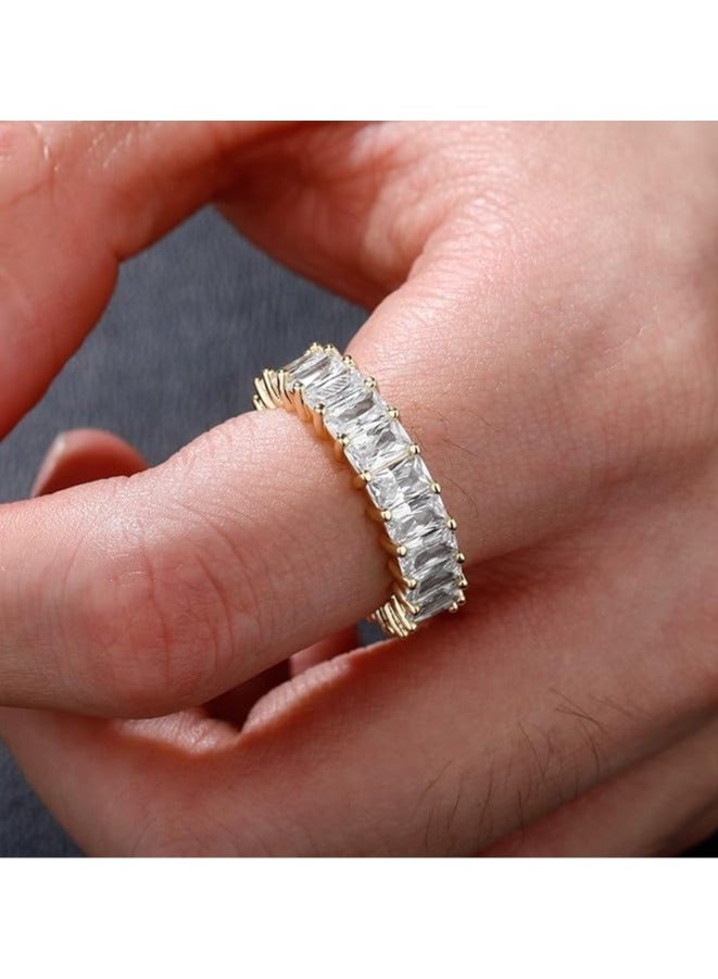 Fayrouz Jewellery Women's Stainless Steel Cubic Zirconia Wedding Ring  - Image 3