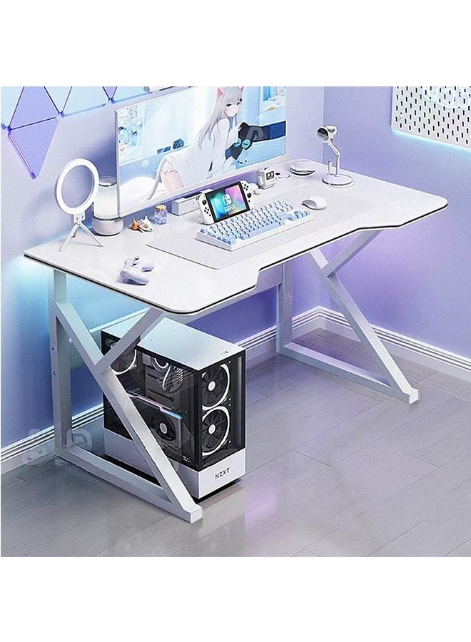 JCB CHIC طاولة كمبيوتر مكتبية رياضية إلكترونية، طاولة ألعاب مريحة للألعاب، مكتب كمبيوتر على شكل حرف K، محطة عمل مكتبية منزلية، موفرة للمساحة، سهلة التجميع (120*60*73 سم) - Image 1