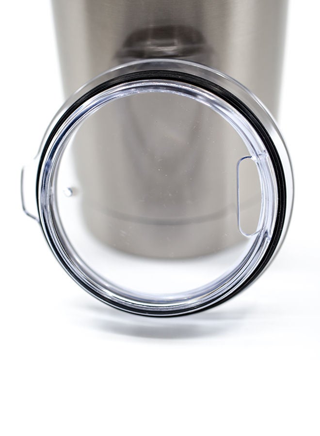 نيبمينينت كوب من الستانلس ستيل مطبوع عليه العبارة الفكاهية الساخرة "This Is My Cup Of Care Look Its Empty" فضي 15سنتيمتر - Image 4