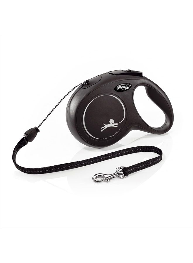 Flexi New Classic Cord Retractable Dog Lead, Black, Multi, Medium - Image 1