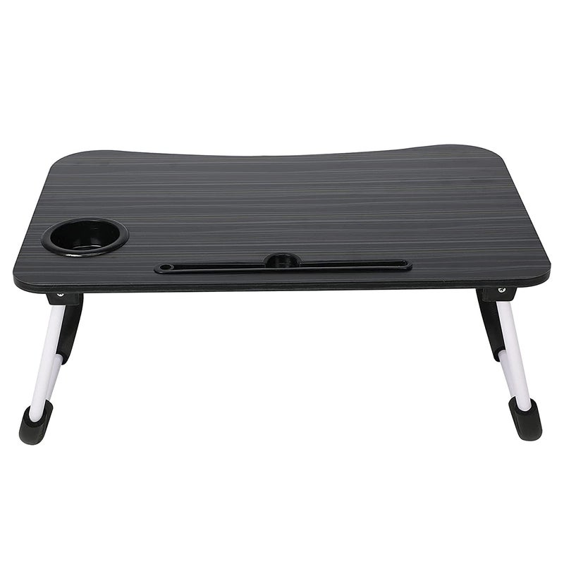 Ardith Engineered Wood Multi-Purpose Laptop Desk for Study and Reading with Foldable Non-Slip Legs Reading Table Tray/Perfect for Eating Breakfast,Working, Watching Movie On Bed (black1) - Image 4
