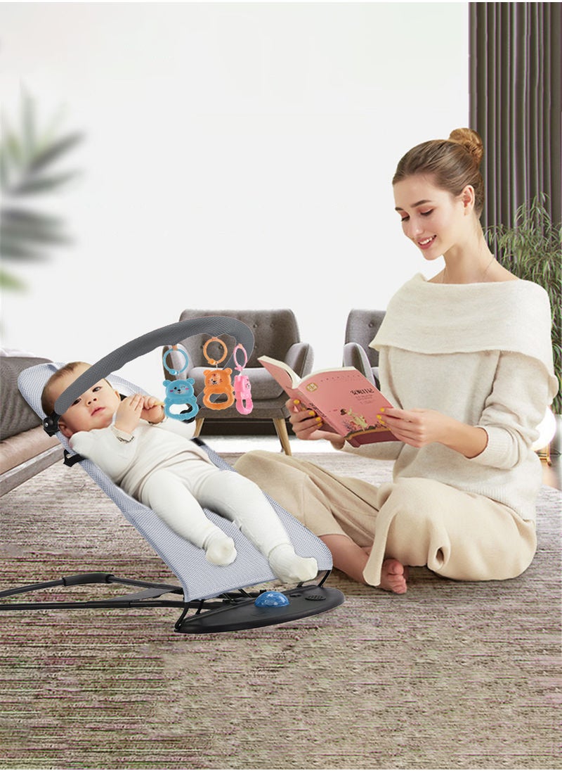 Jourvent Luxury Portable Baby Rocking Chair with Music, Mosquito Net, Headrest, Toy Rack, and – Multifunctional, Adjustable, Skin-Friendly, and Breathable Design  - Image 5