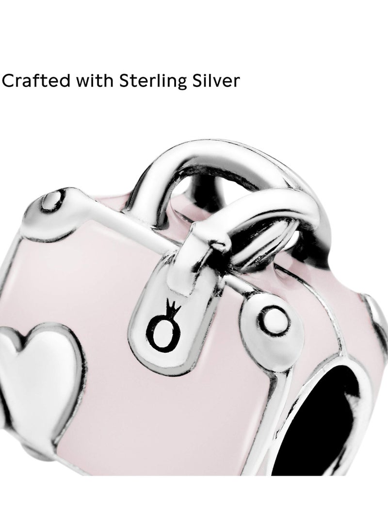 Pandora Violet - Pandora Pink Travel Bag Pendant - Made of Sterling Silver and Enamel - Image 1