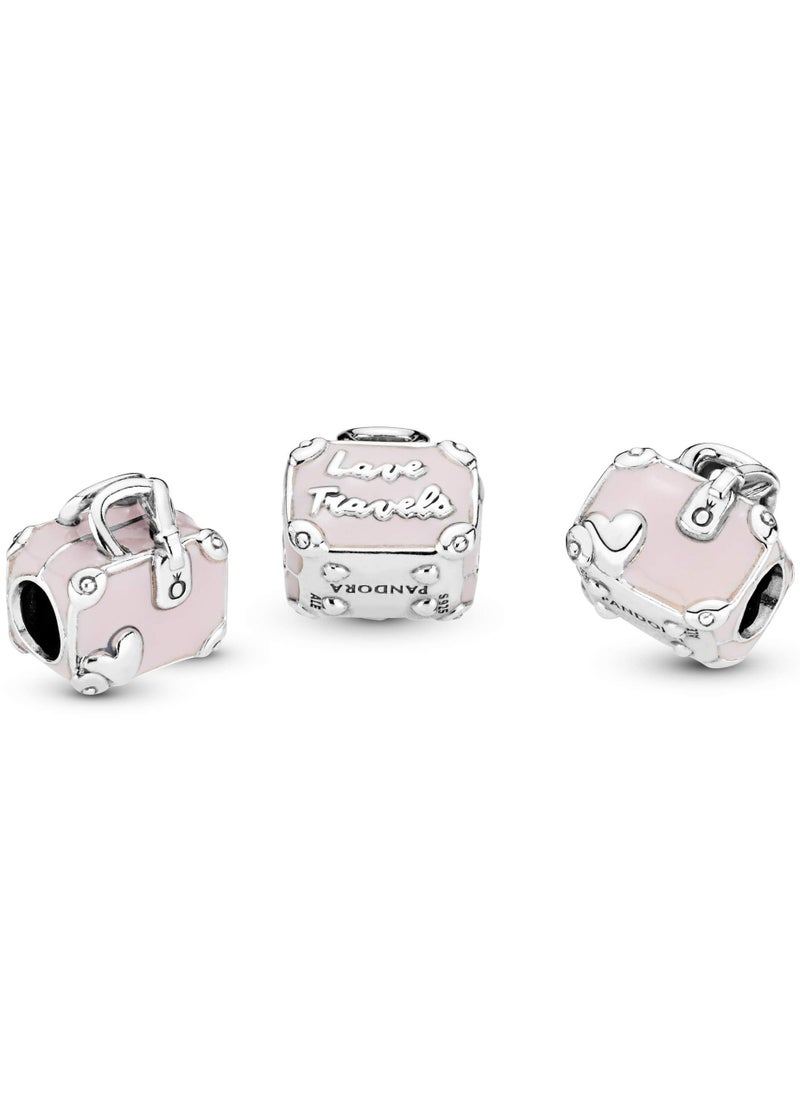 Pandora Violet - Pandora Pink Travel Bag Pendant - Made of Sterling Silver and Enamel - Image 1