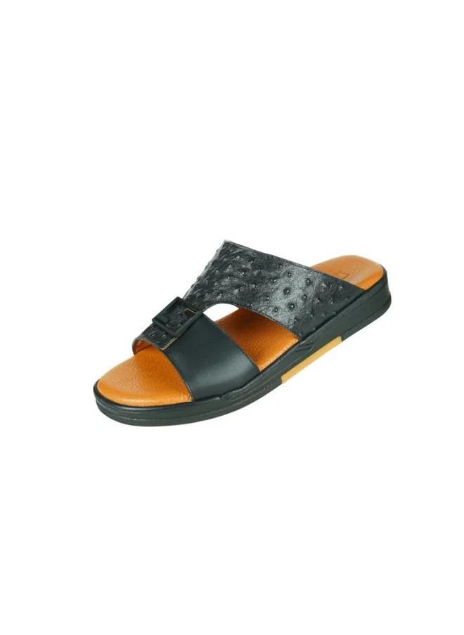 بارجيل أونو 008-3645 Barjeel Uno Mens Arabic Sandals MSA132 Black