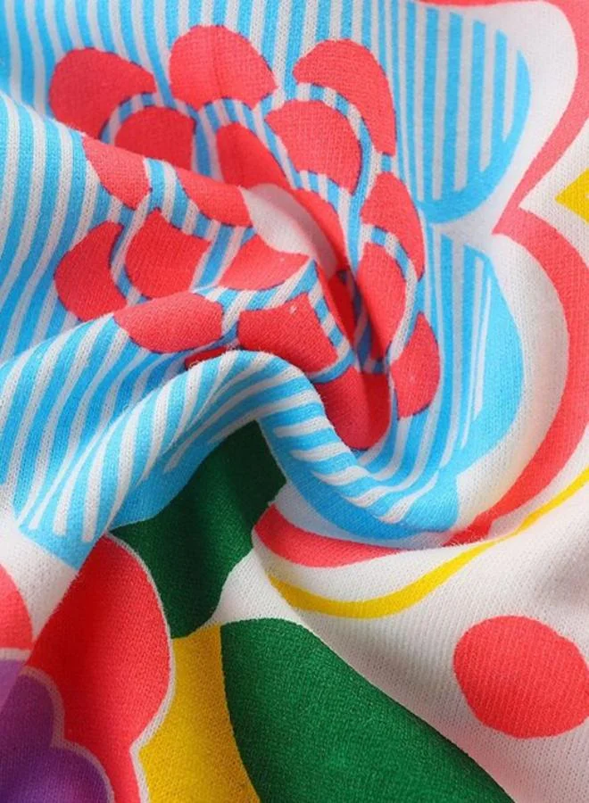 يونيكي Multicolour A-Line Crew Neck Printed Dress