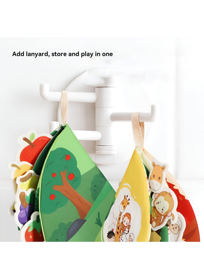 Baby Tear Tear Cloth Book Early Childhood Education Baby Toys Tear Quiet Book Washable Bite Educational Early Childhood Education Toys-Color:Marine Animal Tear-off Cloth Book (pe Zipper Bag)  - Image 2