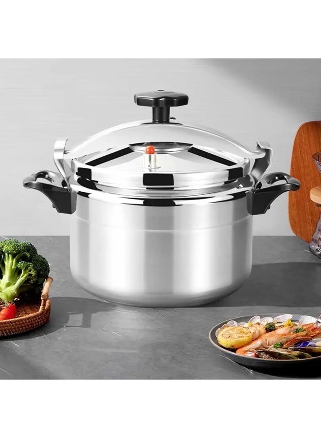 7L Large Capacity Heavy-Duty Aluminum Pressure Cooker With Fast Heat Distribution, 7-Tier Locking Lid u0026 Safety Valve System, Induction Compatible For Gas/Electric Stoves, For Family Meal Cooking, Durable u0026 Easy-Clean Design - Image 4
