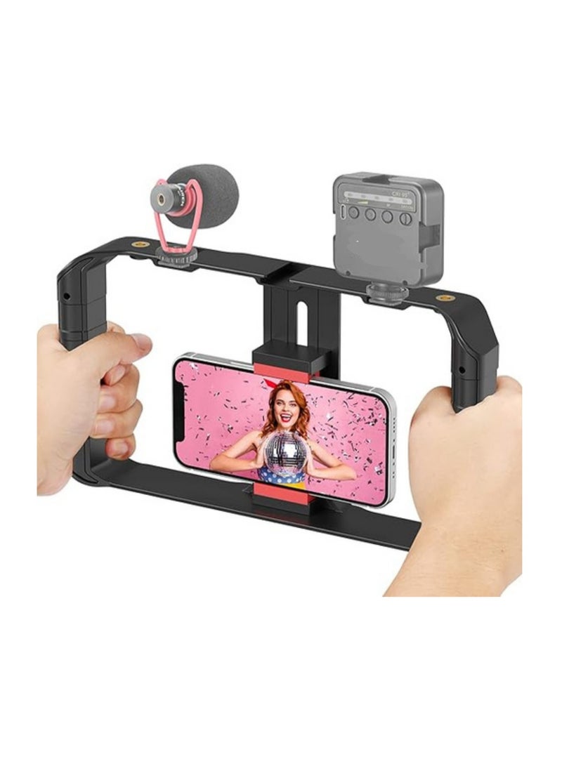 Rig Pro Smartphone Video Rig – Vlogging Stabilizer with Cold Shoe Mount for iPhone, Samsung & More  - Image 1