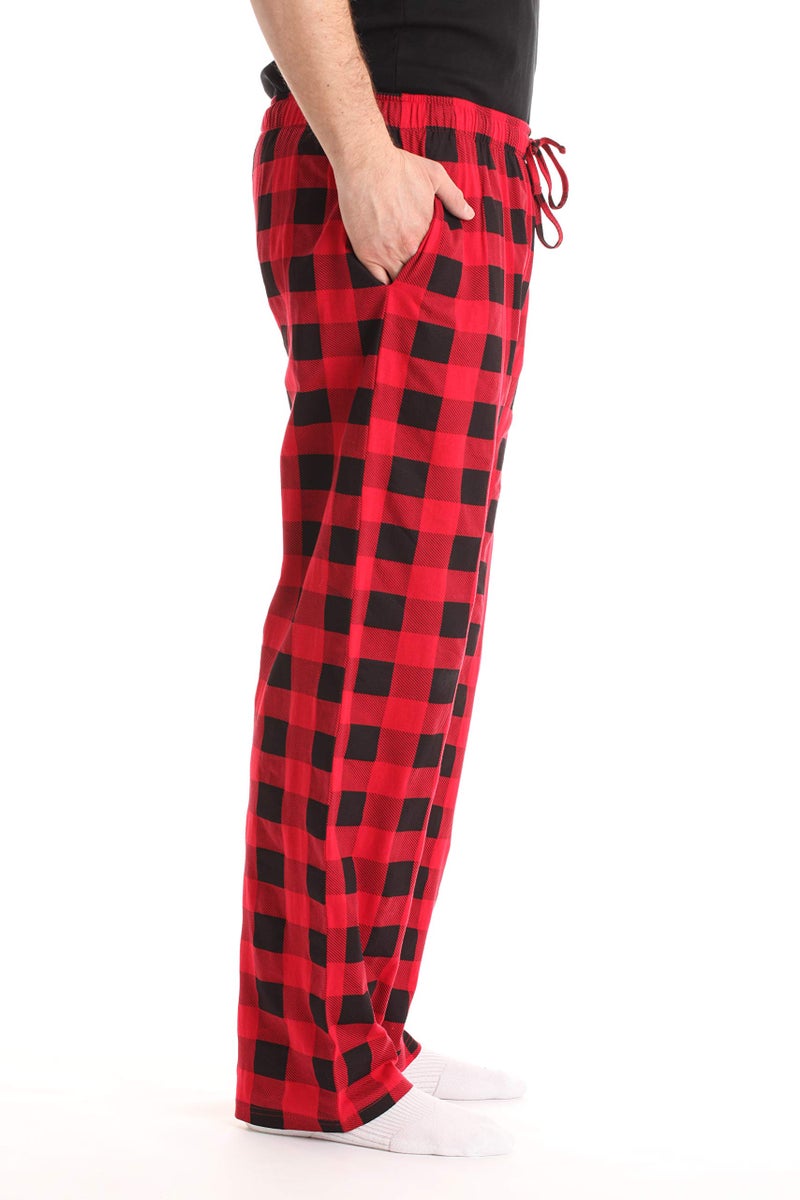 At The Buzzer Mens Buffalo Plaid Pajama Pant 14505-1A-RED-M - Image 2