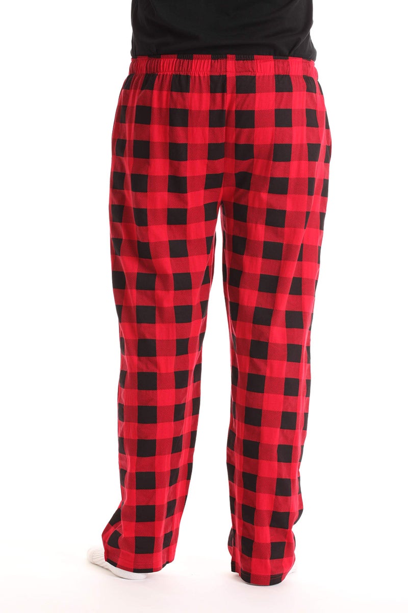 At The Buzzer Mens Buffalo Plaid Pajama Pant 14505-1A-RED-M - Image 3