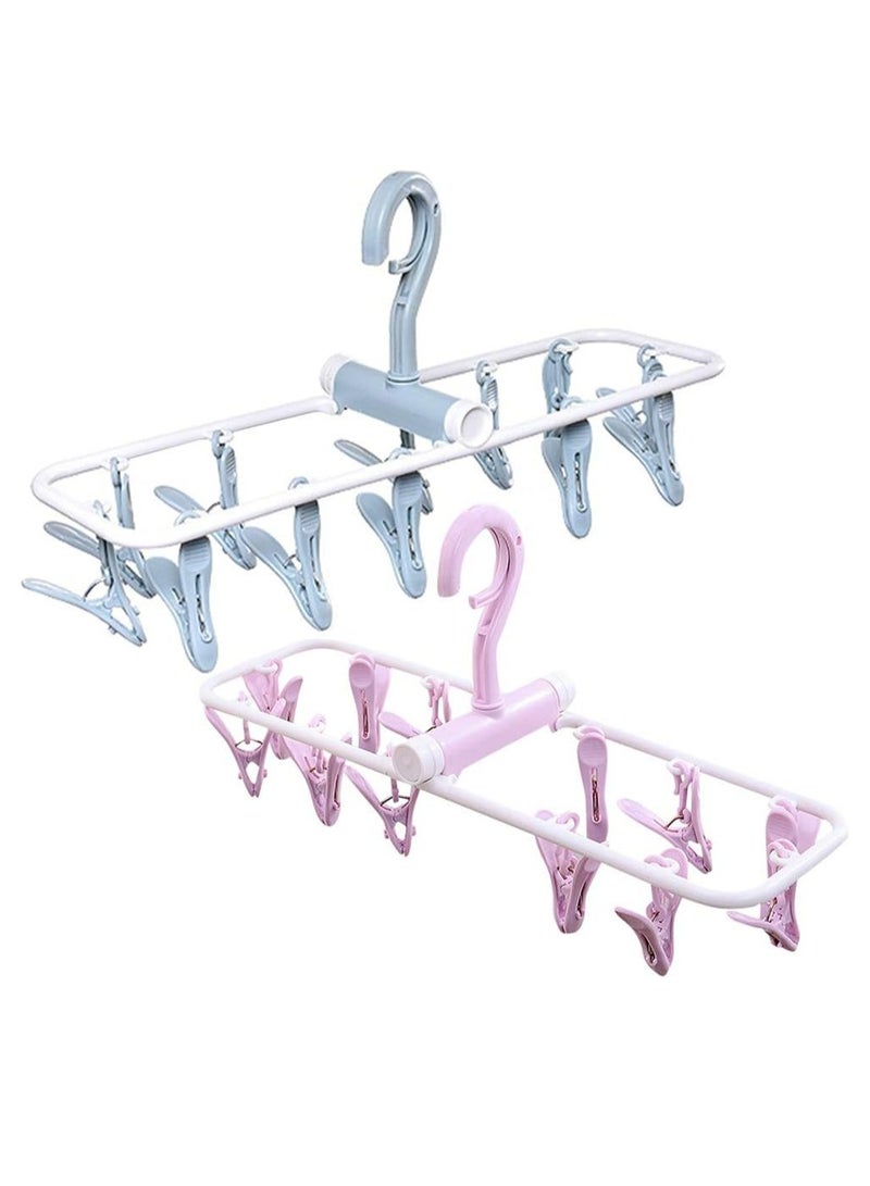 أوزيغالور حزمة من 2 مقابض مطوية محمولة للسفر مع جدار العلق والجفاف الصاعد مع 12 مقابض - Image 1