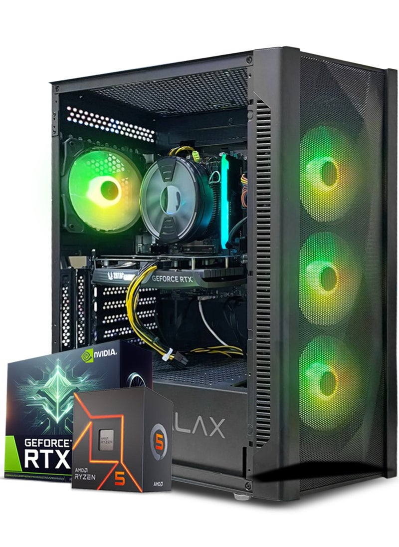 Truenort - Sage Cobra Gaming PC, AMD Ryzen 5-5500, RTX 3060, 16GB RAM, 1TB SSD, Window 11 Pro, TrueNort Black Case - Image 1