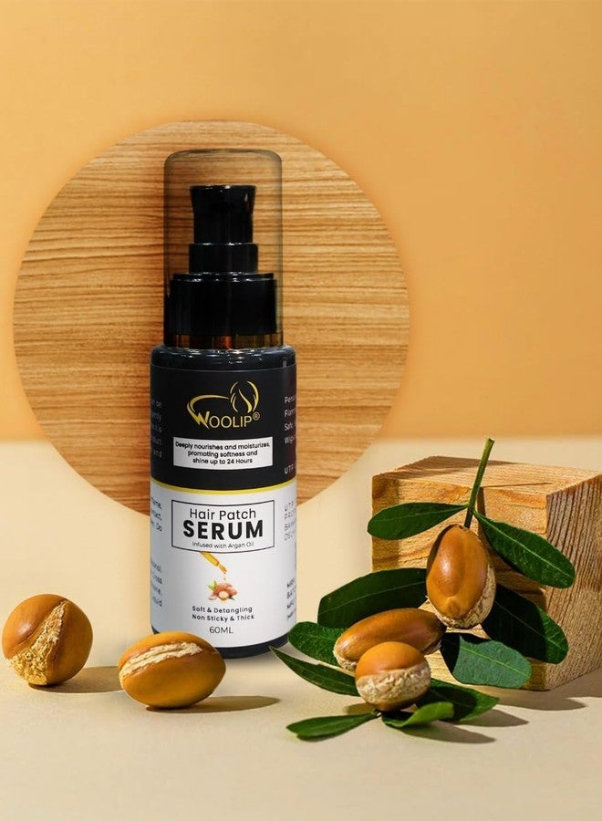 Woolip Hair Serum For Hair Patch Extensions & Wigs With Argan Oil 24 Hour Shine Smoothening Detangling Formula For Natural Look Lightweight Care 60 Ml - Image 3