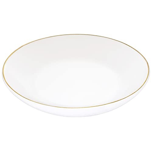 HANKOR 4.75" Ceramic Jewelry Tray, Small Ring Dish Holder Trinket Tray, Catch All Trays for Ring Earring Necklace Key, Christmas Gifts for Women Girls, White - Image 1