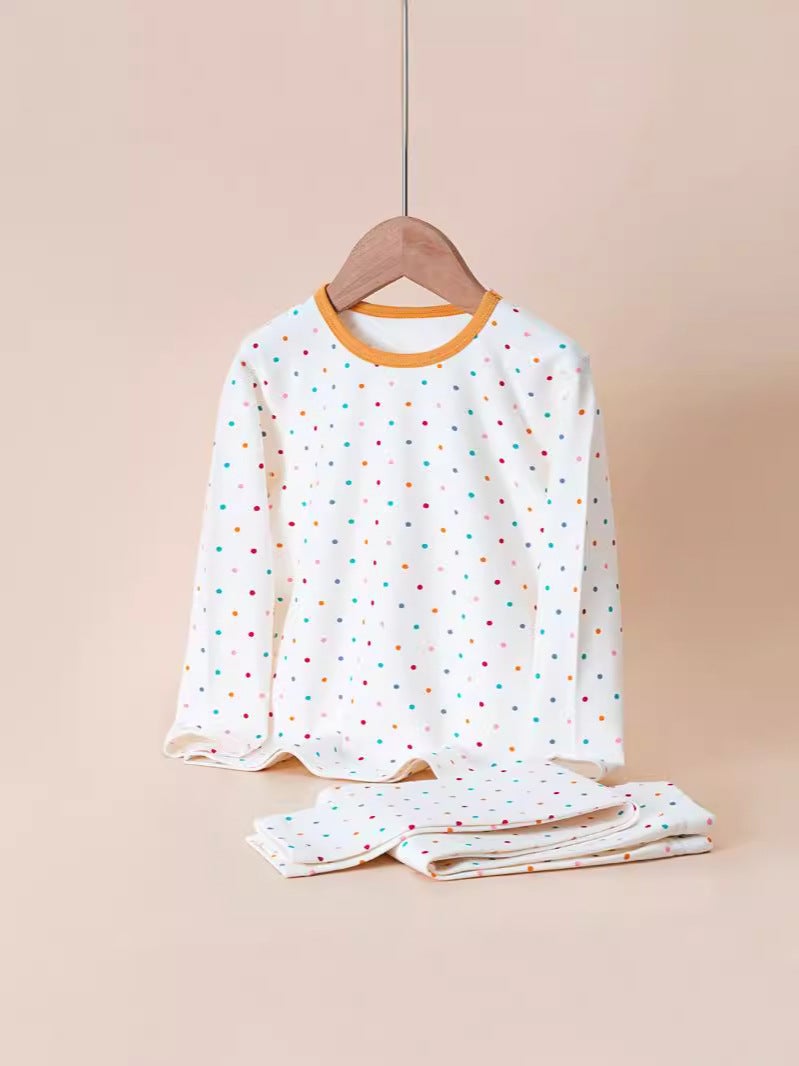 New Children'S Thermal Underwear Set, Boys' Pure Cotton Loungewear Set, Girls' Thermal Underwear - Image 1