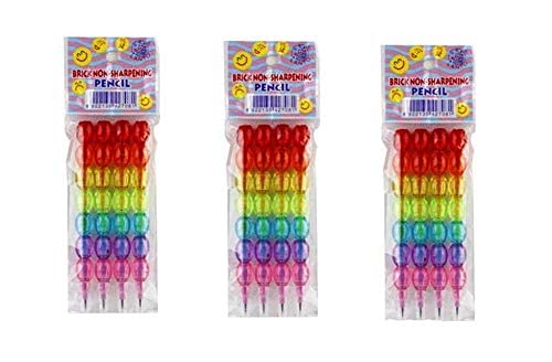 Little More LITTLEMORE Zest4kids - multi color Brick Non-Sharpening Stack Pencil Set for Kids (pack of 3)(1 Pack - 4 Pencils) - Image 2