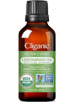 Cliganic Organic Lemongrass Essential Oil, 1oz - 100% Pure Natural Undiluted, for Aromatherapy Diffuser | Non-GMO Verified - pzsku/Z2528B0F2755A1E26D1C3Z/45/_/1739961827/20843a08-99a7-4af7-90a4-faa611192999