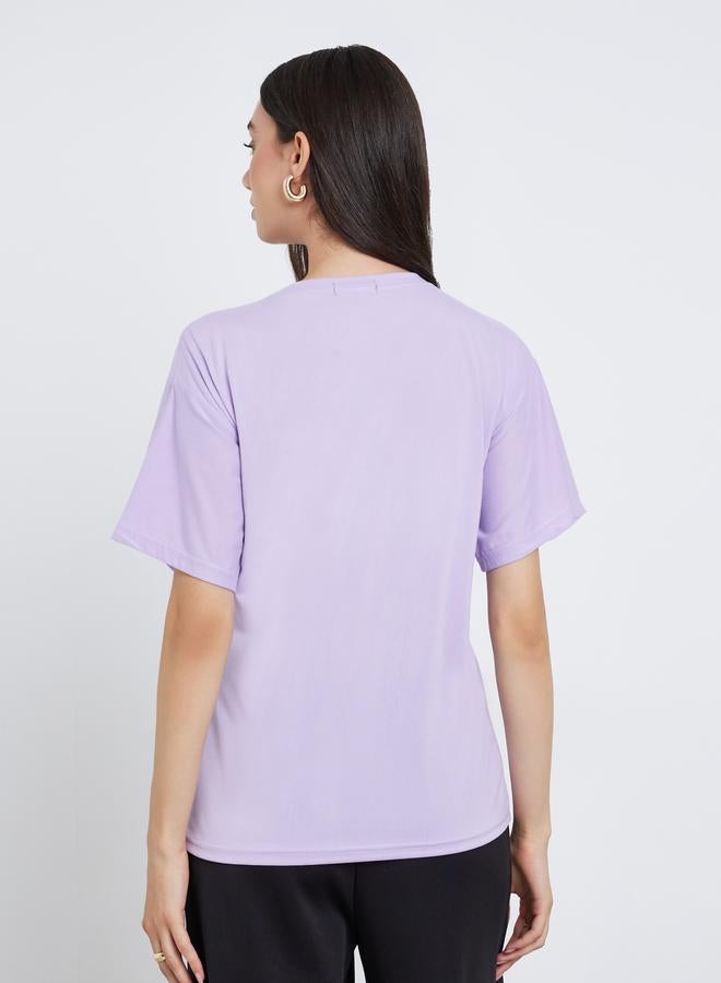 Take Two Purple Graphic Print Regular Fit T-Shirt - Image 5