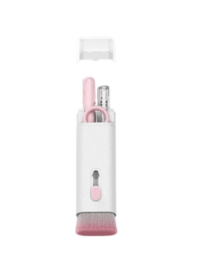 Intag - 7 In 1 Multifunctional Electronics Computer Keyboard Cleaning Brush Kit For Keyboard And Earphone Duster Cleaner With Keycaps Puller For Headphone Laptop Cell Phone Pink - Image 1