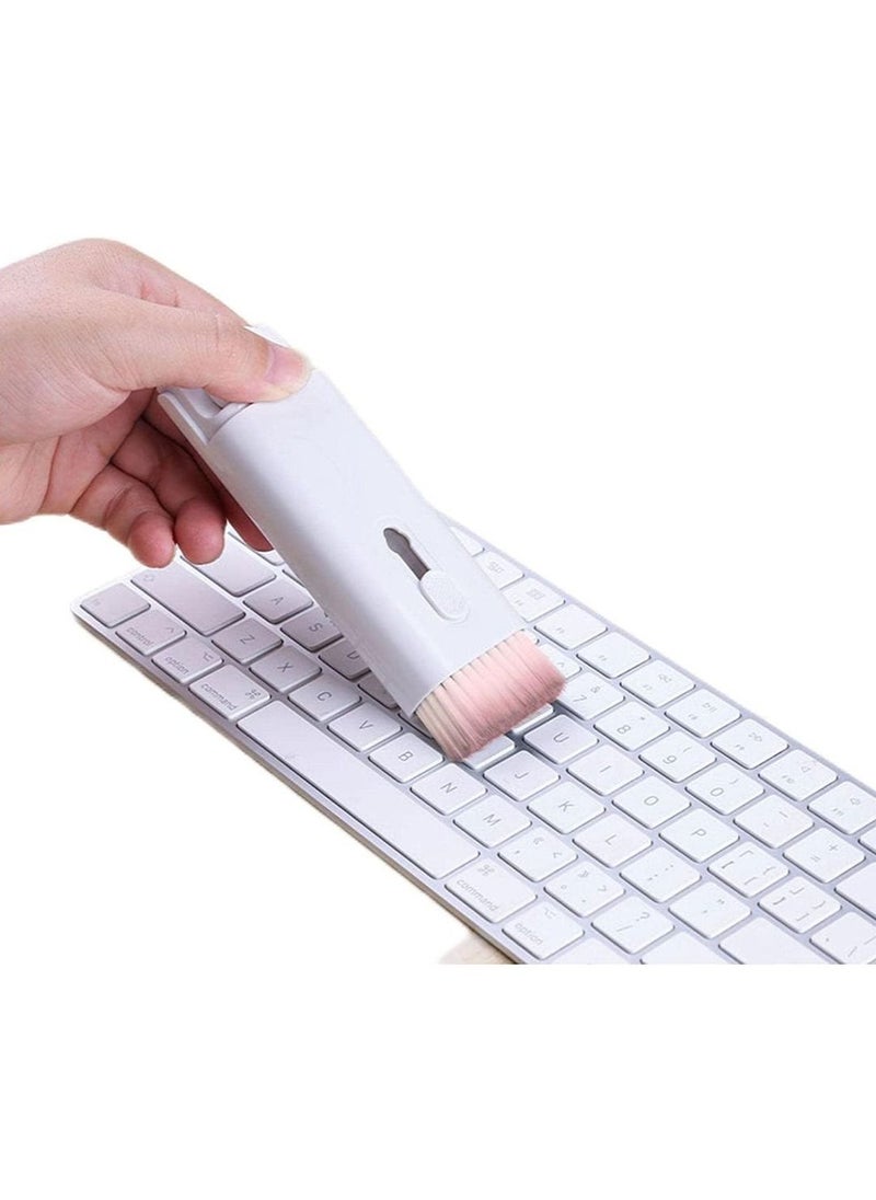 Intag - 7 In 1 Multifunctional Electronics Computer Keyboard Cleaning Brush Kit For Keyboard And Earphone Duster Cleaner With Keycaps Puller For Headphone Laptop Cell Phone Pink - Image 1