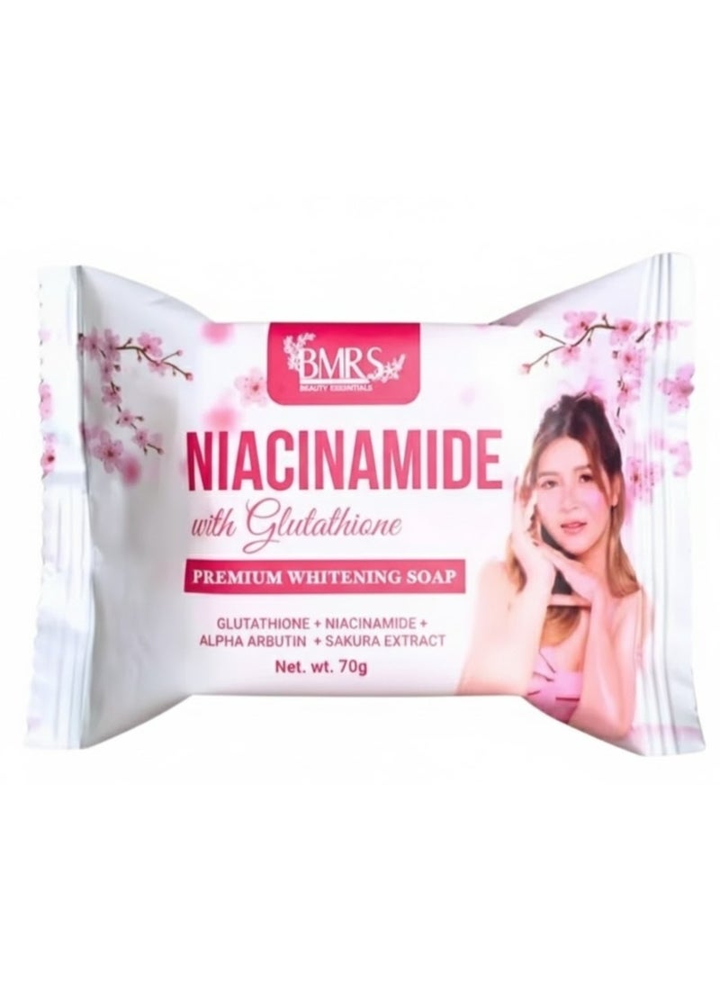 BMRS Niacinamide With Glutathione Premium Whitening Soap 70gm