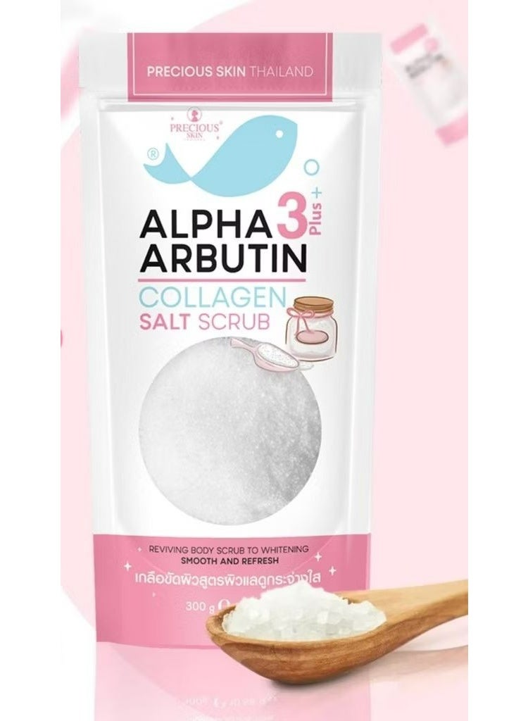 Precious Skin Alpha Arbutin 3 Plus Collagen Salt Scrub 300g