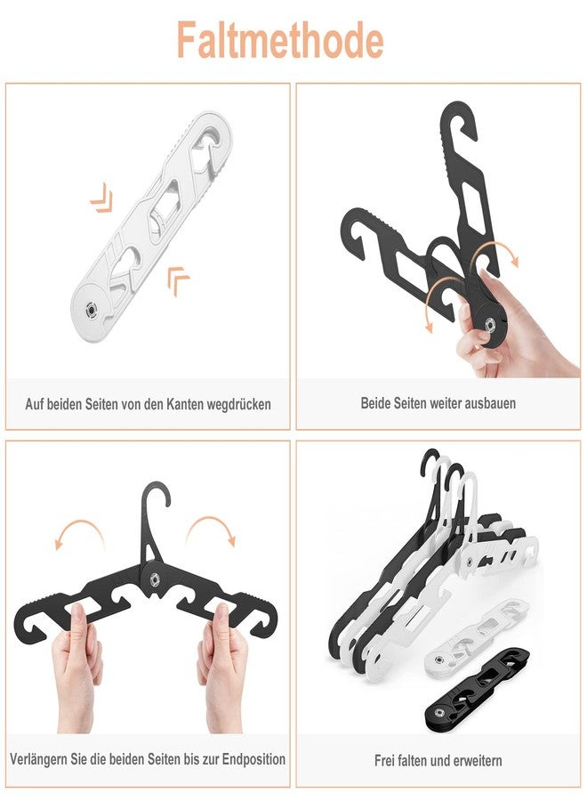 NICEDACK Premium Travel Hangers, Portable Folding Clothes Hangers, Super Bearing Collapsible Hanger Foldable Clothes Drying Rack for Travel, Indoor and Outdoor Use(3 White + 3 Black) - Image 3