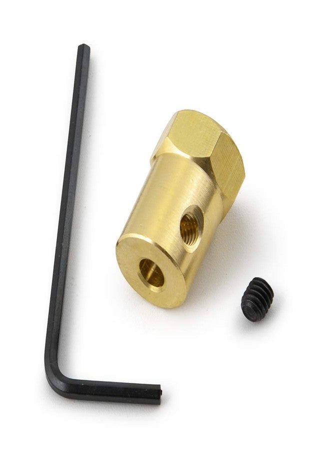 WEFEINO 4Pcs Hex Coupler 4mm Brass Wheels Shaft Motor Coupling Flexible Connector for RC Car (4mm) - Image 2