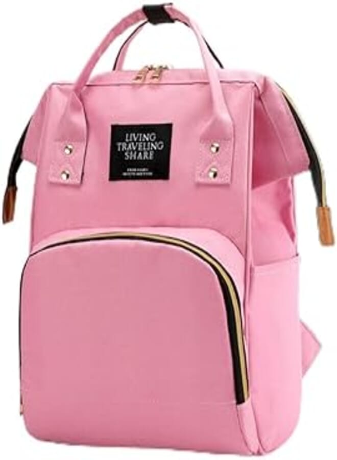 Mommy Baby Backpack Waterproof Mommy Baby Bag (Pink)