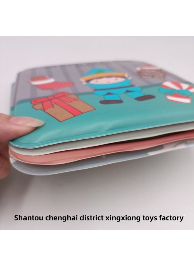 Cartoon Finger Puppet Doll Baby Puzzle Bath Story Book Set Parent-child Interactive Toys-Color:Ocean Animal Finger Doll + Story Bath Book  - Image 4